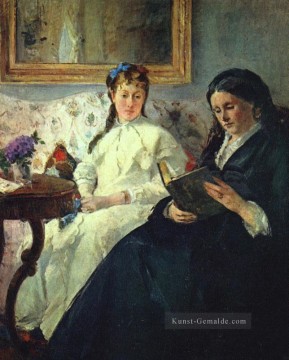  Kunst Malerei - die Mutter und Schwester des Künstlers der Vortrag Impressionisten Berthe Morisot